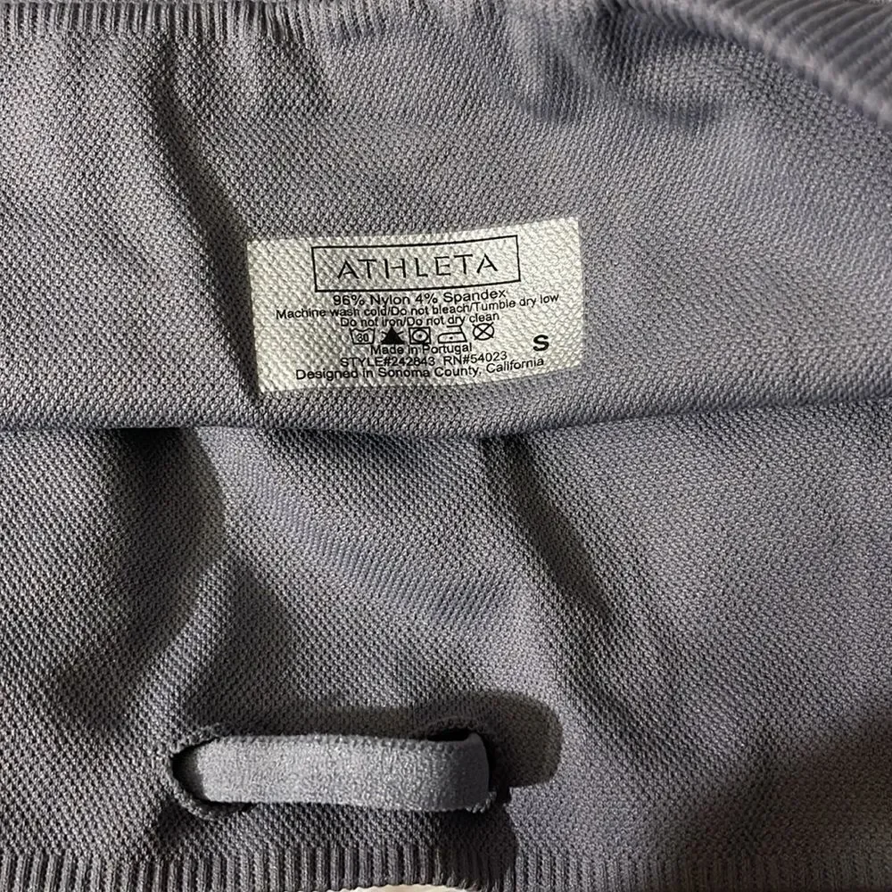Athleta Shimmer Stripe Tights Cobblestone Gray S